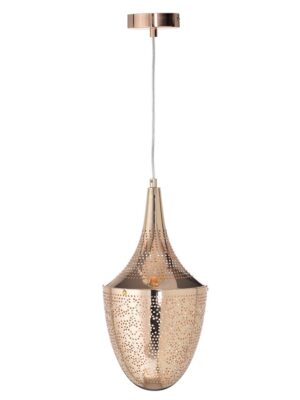 NETTO ΦΩΤΙΣΤΙΚΟ ΚΡΕΜΑΣΤΟ ΓΥΑΛΙΣΤΟ ΟΡΕΙΧΑΛΚΙΝΟ ΜΕΤΑΛΛΙΚΟ ΣΥΜΒΑΤΙΚΟ 1ΧΕ27 IP20 Φ200Χ1600mm