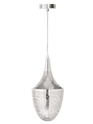 NETTO ΦΩΤΙΣΤΙΚΟ ΚΡΕΜΑΣΤΟ ΓΥΑΛΙΣΤΟ ΝΙΚΕΛΙΟ ΜΕΤΑΛΛΙΚΟ ΣΥΜΒΑΤΙΚΟ 1ΧΕ27 IP20 Φ200Χ1600mm