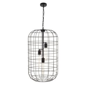 NETTO ΦΩΤΙΣΤΙΚΟ ΚΡΕΜΑΣΤΟ ΜΑΥΡΟ ΜΑΤ ΜΕΤΑΛΛΙΚΟ ΣΥΜΒΑΤΙΚΟ 3ΧΕ27 IP20 Φ430Χ1350mm