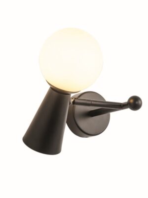 ΕΠΙΤΟΙΧΟ Φ/Σ 1xG9+1xGU10 KIMOLOS ΜΑΥΡΟ ΜΕΤ/ΚΟ + ΛΕΥΚΟ ΓΥΑΛΙ 22Χ20Χ17CM