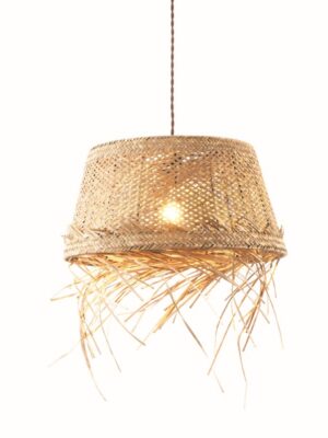ΚΡΕΜΑΣΤΟ Φ/Σ 1xE27 ANDROS GRASS RATTAN Φ40Χ120CM