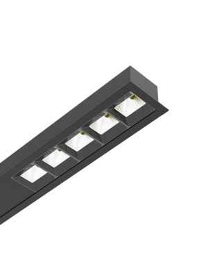 AISH BLACK ALUMINUM RECESSED PROFILE 2.5m/pc WITHOUT COVER