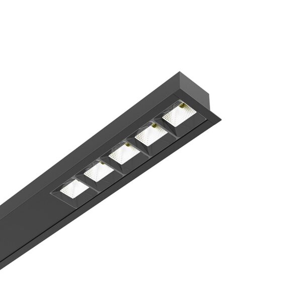 AISH BLACK ALUMINUM RECESSED PROFILE 2.5m/pc WITHOUT COVER