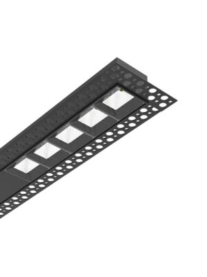 AISH BLACK ALUMINUM TRIMLESS PROFILE 2.5m/pc WITHOUT COVER