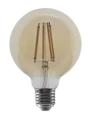 LED FILAMENT E27 STEP-DIM G95 10W AMBER 2700K 230V AC 1260LM RA80 30000H 360°