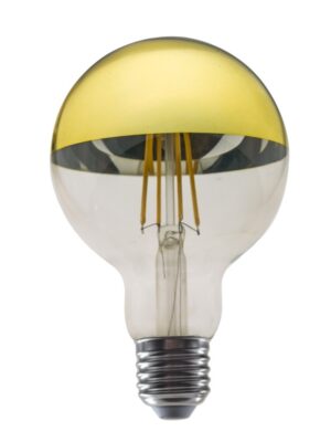 LED FILAMENT E27 DIM G95 8W GOLD 2700K 230V AC 900LM RA80  30000H 180°