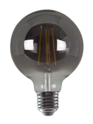 LED FILAMENT E27 G95 8W SMOKE 1800K 230V AC 400LM RA80 30000H 360°