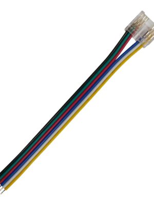 CONNECTOR FOR COB RGB CCT STRIP 12mm PCB WIDTH-10CM 6 WIRES ON THE END