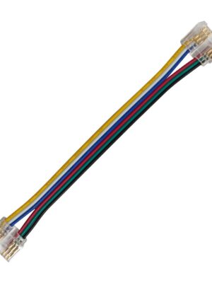 CONNECTOR FOR COB RGB CCT STRIP 12mm PCB WIDTH-10CM 6 WIRES IN THE MIDDLE