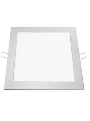LED ΠΑΝΕΛ ΧΩΝΕΥΤΟ 230V AC 18W 4000K 1800LM Ra80 Φ223mm ΝΙΚΕΛ ΜΑΤ ΤΕΤΡΑΓΩΝΟ