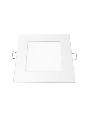 LED ΠΑΝΕΛ ΧΩΝΕΥΤΟ 230V AC 6W 3000K 450LM Ra80 Φ118mm ΛΕΥΚΟ ΤΕΤΡΑΓΩΝΟ