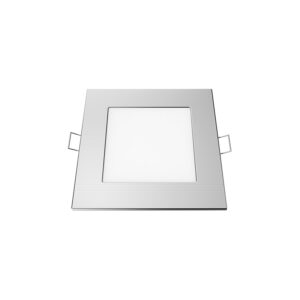 LED ΠΑΝΕΛ ΧΩΝΕΥΤΟ 230V AC 6W 4000K 470LM Ra80 Φ118mm ΝΙΚΕΛ ΜΑΤ ΤΕΤΡΑΓΩΝΟ