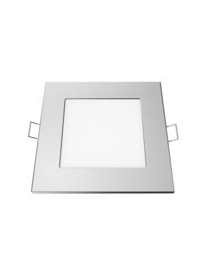 LED ΠΑΝΕΛ ΧΩΝΕΥΤΟ 230V AC 6W 4000K 470LM Ra80 Φ118mm ΝΙΚΕΛ ΜΑΤ ΤΕΤΡΑΓΩΝΟ