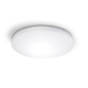 ΛΕΥΚΟ ΣΤΡΟΓΓΥΛΟ Φ/Σ LED ΜΕ ΑΙΣΘΗΤΗΡΑ ΚΙΝ. 24W 2400LM CCT(3000/4000/6500K) Φ280mm 120° 230V ACIP54 Ra80