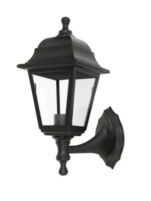 ΦΩΤΙΣΤΙΚΟ ΦΑΝΑΡΙ ΚΗΠΟΥ ΤΕΤΡΑΓΩΝΟ ΠΛΑΣΤΙΚΟ PC ΜΑΥΡΟ ΣΥΜΒΑΤΙΚΟ 1xE27 & LED 10W IP44 197x150x350mm