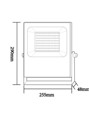 LED SMD ΠΡΟΒΟΛΕΑΣ 230V AC 100W RGBW IP66 ΜΑΥΡΟ