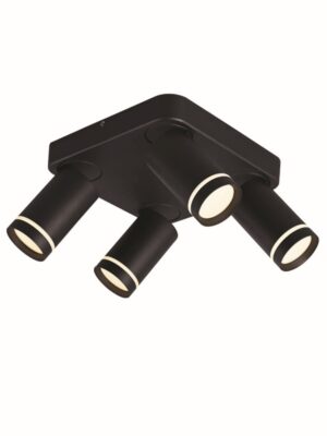 NETTO ΦΩΤΙΣΤΙΚΟ ΕΠΙΤΟΙΧΟ ΑmmΩΔΕΣ ΜΑΥΡΟ ΑΛΟΥΜΙΝΙΟ ΣΥΜΒΑΤΙΚΟ 4ΧGU10 IP20 210Χ135mm