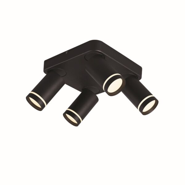 NETTO ΦΩΤΙΣΤΙΚΟ ΕΠΙΤΟΙΧΟ ΑmmΩΔΕΣ ΜΑΥΡΟ ΑΛΟΥΜΙΝΙΟ ΣΥΜΒΑΤΙΚΟ 4ΧGU10 IP20 210Χ135mm