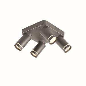 NETTO ΦΩΤΙΣΤΙΚΟ ΟΡΟΦΗΣ ΑmmΩΔΕΣ ΓΚΡΙ ΑΛΟΥΜΙΝΙΟ ΣΥΜΒΑΤΙΚΟ 4ΧGU10 IP20 210Χ135mm