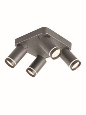 NETTO ΦΩΤΙΣΤΙΚΟ ΟΡΟΦΗΣ ΑmmΩΔΕΣ ΓΚΡΙ ΑΛΟΥΜΙΝΙΟ ΣΥΜΒΑΤΙΚΟ 4ΧGU10 IP20 210Χ135mm