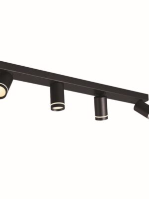 DIVINO-ΦΩΤΙΣΤΙΚΟ ΕΠΙΤΟΙΧΟ/ΟΡΟΦΗΣ ΑΜΜΩΔΕΣ  ΜΑΥΡΟ ΑΛΟΥΜΙΝΙΟΥ ΣΥΜΒΑΤΙΚΟ 4XGU10 IP20 76X7X13,5CM