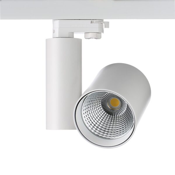 WHITE LED TRACK LIGHT 30W 4000K 4WIRES 38° 2800LM 230V Ra80