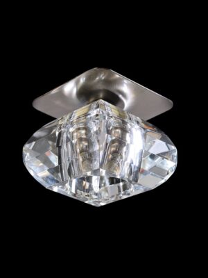 NETTO ΦΩΤΙΣΤΙΚΟ ΟΡΟΦΗΣ ΣΑΤΙΝΕ ΝΙΚΕΛΙΟ ΚΡΥΣΤΑΛΛΟ ΣΥΜΒΑΤΙΚΟ 1ΧG9 IP20 Φ70Χ64mm