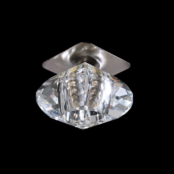 NETTO ΦΩΤΙΣΤΙΚΟ ΟΡΟΦΗΣ ΣΑΤΙΝΕ ΝΙΚΕΛΙΟ ΚΡΥΣΤΑΛΛΟ ΣΥΜΒΑΤΙΚΟ 1ΧG9 IP20 Φ70Χ64mm