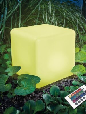 ΗΛΙΑΚΟ/ΕΠΑΝΑΦΟΡΤΙΖΟΜΕΝΟ RGBW LED ΚΑΘΙΣΜΑ ΚΥΒΟΥ 40*40*40cm IP54 LiFePO4 2000mAh