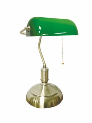 Φ/Σ ΓΡΑΦΕΙΟΥ 1ΧΕ27 ΠΡΑΣΙΝΟ ΓΥΑΛΙ ΠΑΤΙΝΑ ΟΡΕΙΧΑΛΚΟ ΜΕΤΑΛΛΟ 250Χ300 PRESTIGE