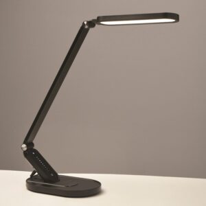 ΕΠΙΤΡΑΠΕΖΙΟ Φ/Σ LED 10W 800LM FRITZ ΜΑΥΡΟ CCT+DIMMABLE+TOUCH SWITCH+USB CHARGER