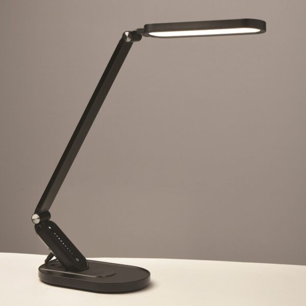 ΕΠΙΤΡΑΠΕΖΙΟ Φ/Σ LED 10W 800LM FRITZ ΜΑΥΡΟ CCT+DIMMABLE+TOUCH SWITCH+USB CHARGER