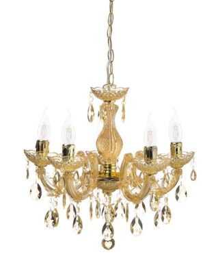 ΚΡΕΜΑΣ Φ/Σ 5ΧΕ14 ΑΚΡΥΛ ΚΕΧΡΙΜΠΑΡΙ+ΧΡΥΣΟ ΜΕΤΑΛΛΟ Φ46ΧΗ122CM NEFERTITI