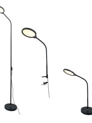 LED ΓΡΑΦΕΙΟΥ 3 IN 1 10W ΜΑΥΡΟ ABS+ΑΛΟΥΜΙΝΙΟ CCT STEP DIMMABLE 32Χ40Χ7 STEFAN