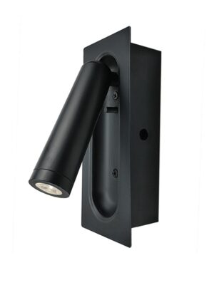 AIAS-ΦΩΤΙΣΤΙΚΟ ΕΠΙΤΟΙΧΟ ΜΑΥΡΟ ΜΑΤ ΜΕΤΑΛΛΙΚΟ LED 3W 3200K 190LM IP20 7X5X17CM