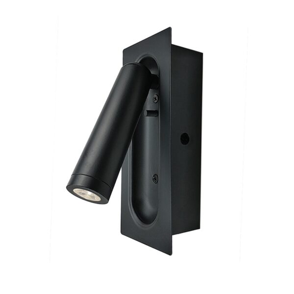 AIAS-ΦΩΤΙΣΤΙΚΟ ΕΠΙΤΟΙΧΟ ΜΑΥΡΟ ΜΑΤ ΜΕΤΑΛΛΙΚΟ LED 3W 3200K 190LM IP20 7X5X17CM