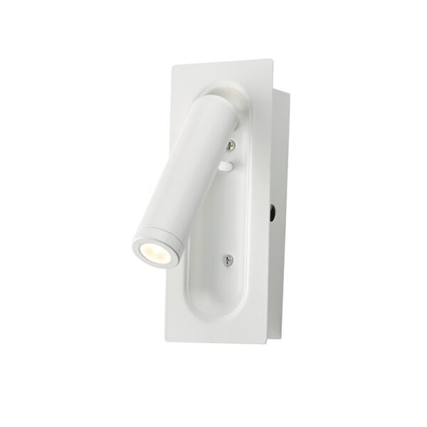 AIAS-ΦΩΤΙΣΤΙΚΟ ΕΠΙΤΟΙΧΟ ΛΕΥΚΟ ΜΑΤ ΜΕΤΑΛΛΙΚΟ LED 3W 3200K 190LM IP20 7X5X17CM