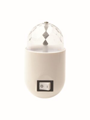 LED ΜΙΝΙ DISCO ΜΠΑΛΑ ΠΡΙΖΑΣ 3W RGB ΛΕΥΚΟ ΠΛΑΣΤΙΚΟ 230V IP20