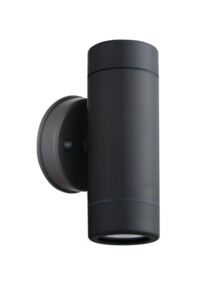 ΣΠΟΤ ΤΟΙΧΟΥ 2 ΔΕΣΜΕΩΝ ΣΚΟΥΡΟ ΓΚΡΙ ΣΥΜΒΑΤΙΚΟ 2xGU10 & LED 3W IP65 60x80x170mm