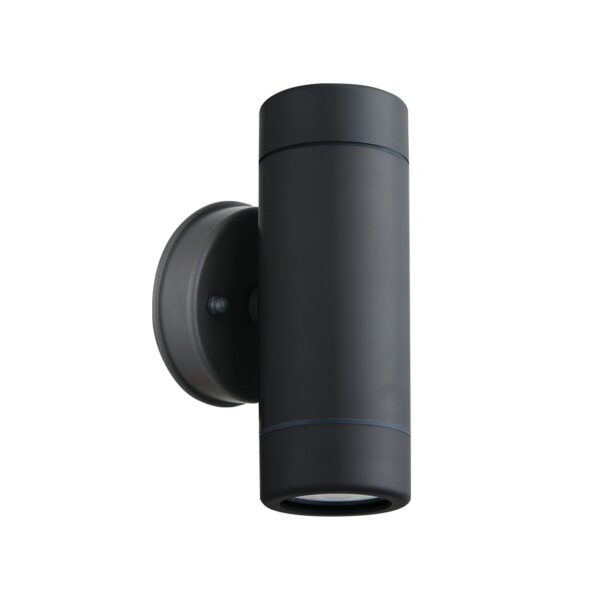 ΣΠΟΤ ΤΟΙΧΟΥ 2 ΔΕΣΜΕΩΝ ΣΚΟΥΡΟ ΓΚΡΙ ΣΥΜΒΑΤΙΚΟ 2xGU10 & LED 3W IP65 60x80x170mm