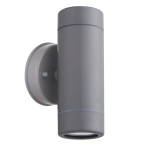 ΣΠΟΤ ΤΟΙΧΟΥ 2 ΔΕΣΜΕΩΝ ΓΚΡΙ ΣΥΜΒΑΤΙΚΟ 2xGU10 & LED 3W IP65 60x80x170mm