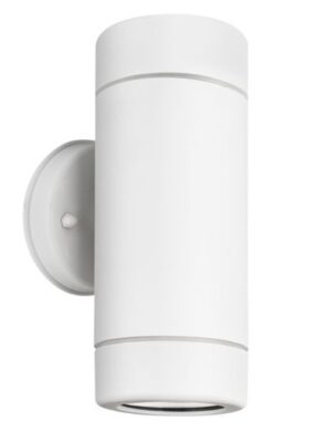 ΣΠΟΤ ΤΟΙΧΟΥ 2 ΔΕΣΜΕΩΝ ΛΕΥΚΟ ΣΥΜΒΑΤΙΚΟ 2xGU10 & LED 3W IP65 60x80x170mm