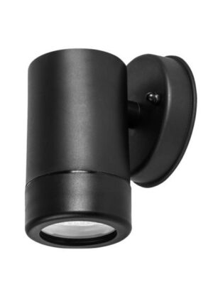 ΣΠΟΤ ΤΟΙΧΟΥ ΜΑΥΡΟ ΣΥΜΒΑΤΙΚΟ 1xGU10 & LED 3W IP65 60x80x125mm