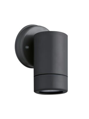 ΣΠΟΤ ΤΟΙΧΟΥ ΣΚΟΥΡΟ ΓΚΡΙ ΣΥΜΒΑΤΙΚΟ 1xGU10 & LED 3W IP65 60x80x125mm