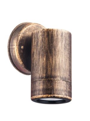 ΣΠΟΤ ΤΟΙΧΟΥ ΣΚΟΥΡΙΑ ΣΥΜΒΑΤΙΚΟ 1xGU10 & LED 3W IP65 60x80x125mm