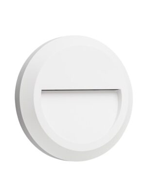 LED WALL ROUND LUMINAIRE WHITE 230V AC IP65 2W 3000K 100LM RA80