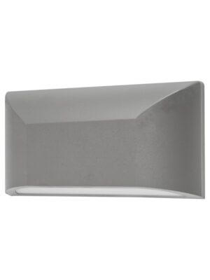 LED WALL RECTANGLE LUMINAIRE GREY 230V AC IP65 6W 3000K 350LM RA80