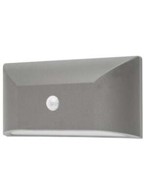 ΑΠΛΙΚ ΕΠΙΤ ΓΚΡΙ PC-PIR SENSOR max6m 230V IP65 6W3.000K 350lm