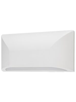 LED WALL RECTANGLE LUMINAIRE WHITE 230V AC IP65 6W 3000K 350LM RA80