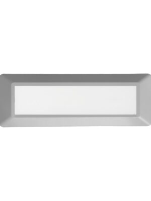 LED WALL RECTANGLE LUMINAIRE GREY 230V AC IP65 4W 3000K 290LM RA80